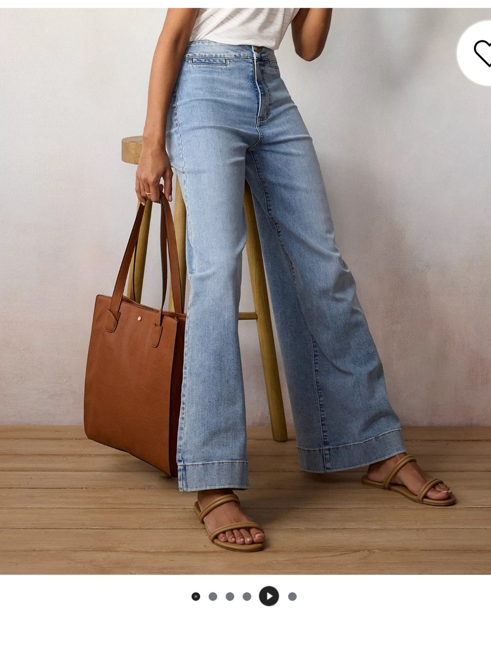 LC Lauren Conrad Light Blue High-Rise Wide-Leg Jeans